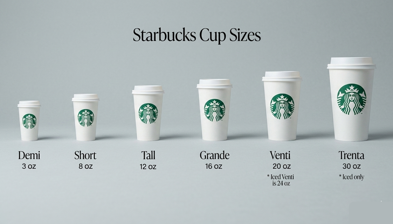 Starbucks Cup Sizes Guide Tall, Grande & Venti Explained