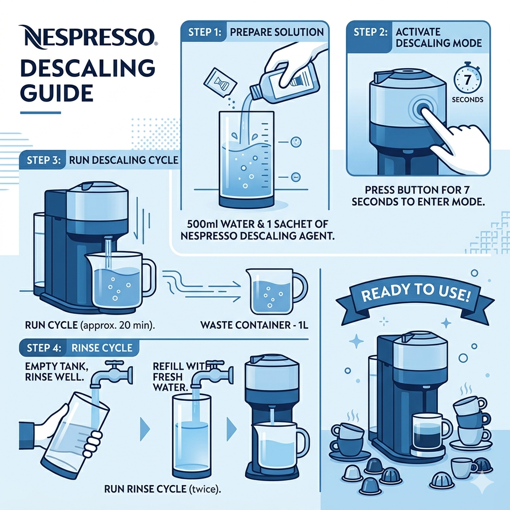 How to Descale Nespresso Machine Simple Step by Step Guide