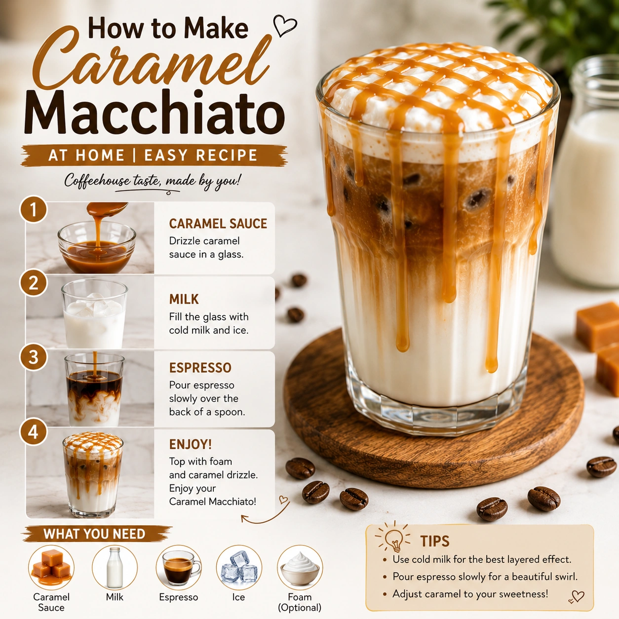 How to Make Caramel Macchiato at Home Without Any Fancy Tools