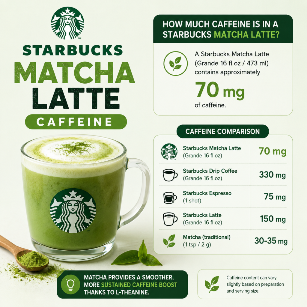 Starbucks Matcha Latte Caffeine What Every Fan Should Know